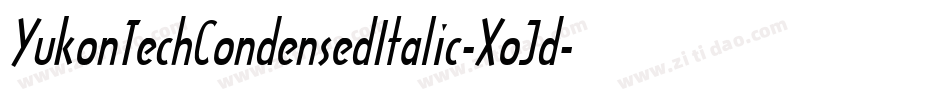 YukonTechCondensedItalic-XoJd字体转换