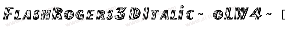 FlashRogers3DItalic-oLW4字体转换