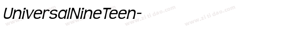 UniversalNineTeen字体转换