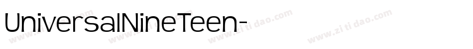 UniversalNineTeen字体转换