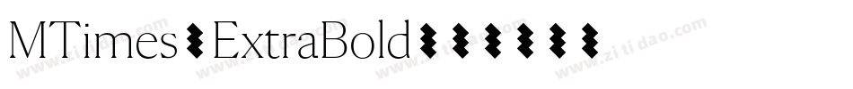 MTimes-ExtraBold字体转换