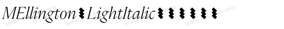 MEllington-LightItalic字体转换
