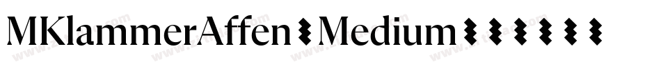 MKlammerAffen-Medium字体转换