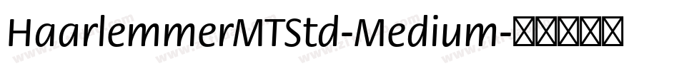 HaarlemmerMTStd-Medium字体转换