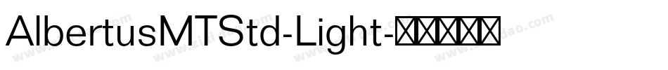AlbertusMTStd-Light字体转换