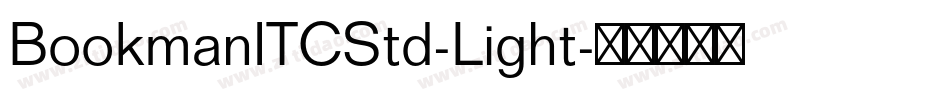 BookmanITCStd-Light字体转换