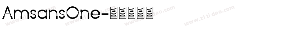 AmsansOne字体转换