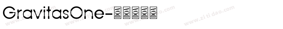 GravitasOne字体转换