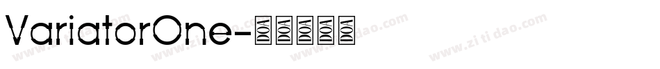 VariatorOne字体转换