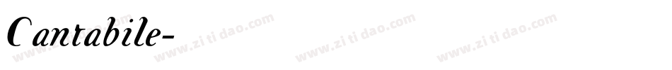 Cantabile字体转换