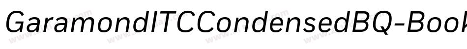 GaramondITCCondensedBQ-BookItalic字体转换