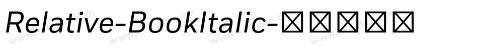 Relative-BookItalic字体转换