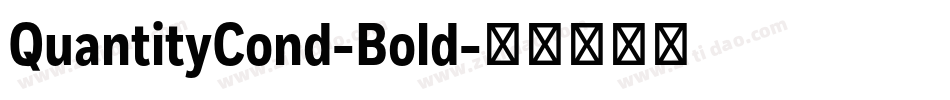 QuantityCond-Bold字体转换