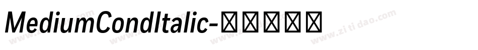 MediumCondItalic字体转换