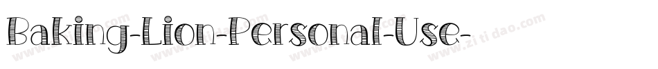 Baking-Lion-Personal-Use字体转换 Baking-Lion-Personal-Use字体转换