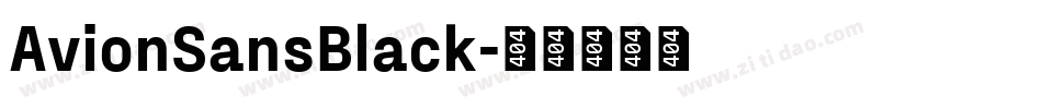 AvionSansBlack字体转换