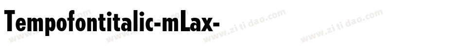 Tempofontitalic-mLax字体转换