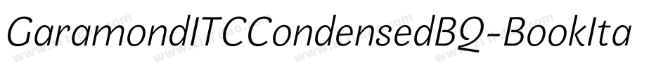 GaramondITCCondensedBQ-BookItalic字体转换