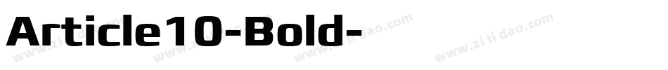 Article10-Bold字体转换