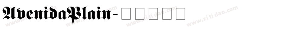 AvenidaPlain字体转换