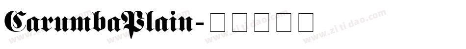 CarumbaPlain字体转换
