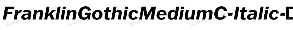 FranklinGothicMediumC-Italic字体转换
