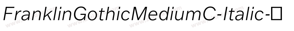 FranklinGothicMediumC-Italic字体转换