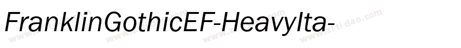 FranklinGothicEF-HeavyIta字体转换