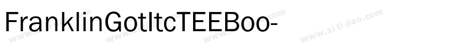FranklinGotItcTEEBoo字体转换