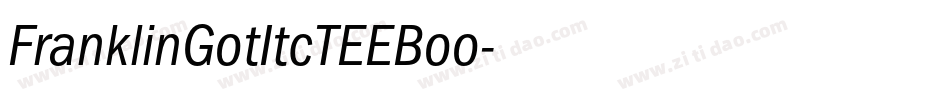 FranklinGotItcTEEBoo字体转换