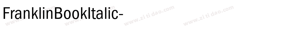 FranklinBookItalic字体转换