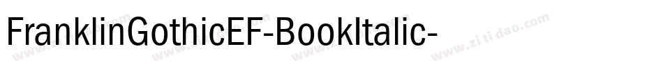 FranklinGothicEF-BookItalic字体转换