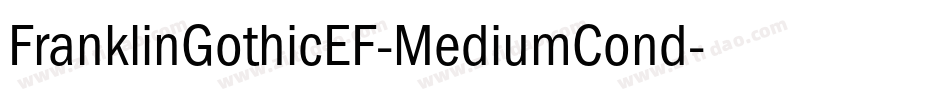 FranklinGothicEF-MediumCond字体转换