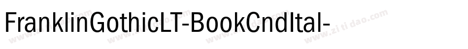 FranklinGothicLT-BookCndItal字体转换