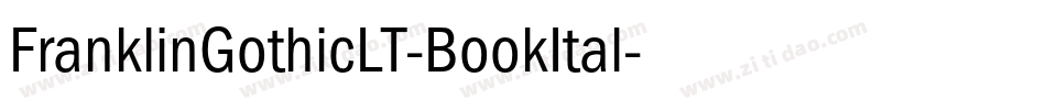 FranklinGothicLT-BookItal字体转换