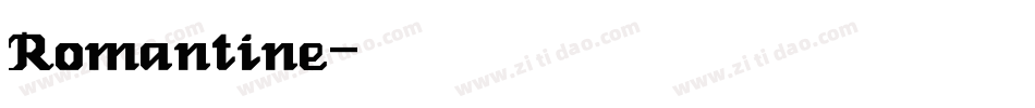 Romantine字体转换