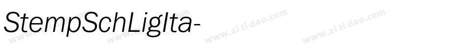 StempSchLigIta字体转换