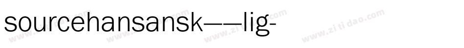 sourcehansansk——lig字体转换