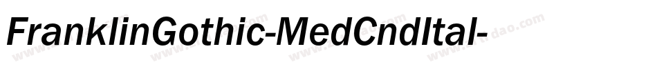 FranklinGothic-MedCndItal字体转换