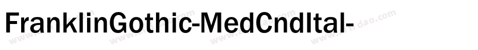 FranklinGothic-MedCndItal字体转换