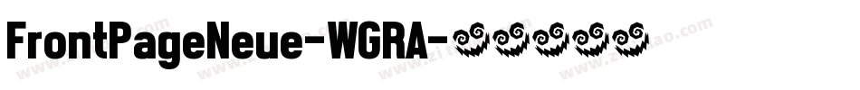 FrontPageNeue-WGRA字体转换