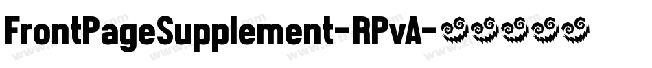 FrontPageSupplement-RPvA字体转换