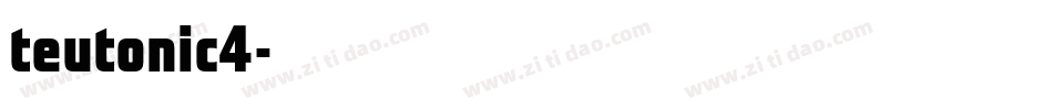 teutonic4字体转换