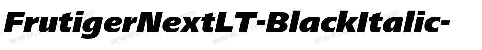 FrutigerNextLT-BlackItalic字体转换
