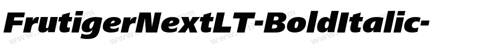 FrutigerNextLT-BoldItalic字体转换