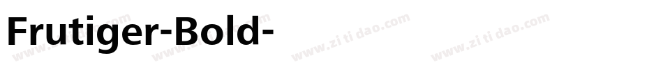 Frutiger-Bold字体转换