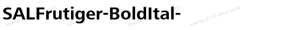 SALFrutiger-BoldItal字体转换