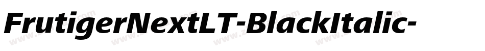FrutigerNextLT-BlackItalic字体转换