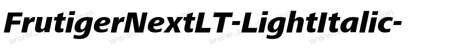 FrutigerNextLT-LightItalic字体转换