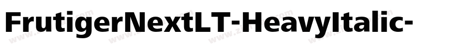 FrutigerNextLT-HeavyItalic字体转换